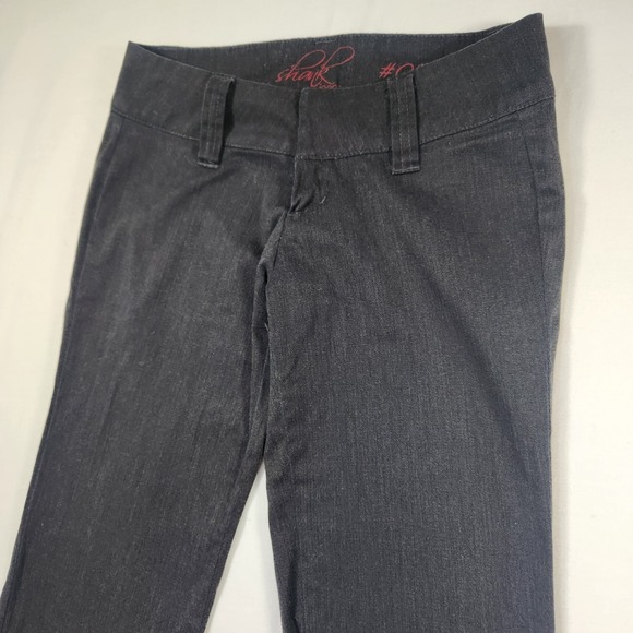 Shank Jeans #020 Womens Flare Leg Low Rise Pants Charcoal Grey Y2K Style - Picture 2 of 10